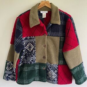 Robert Scott Women's Patchwork Fleece Jacket Size Medium
